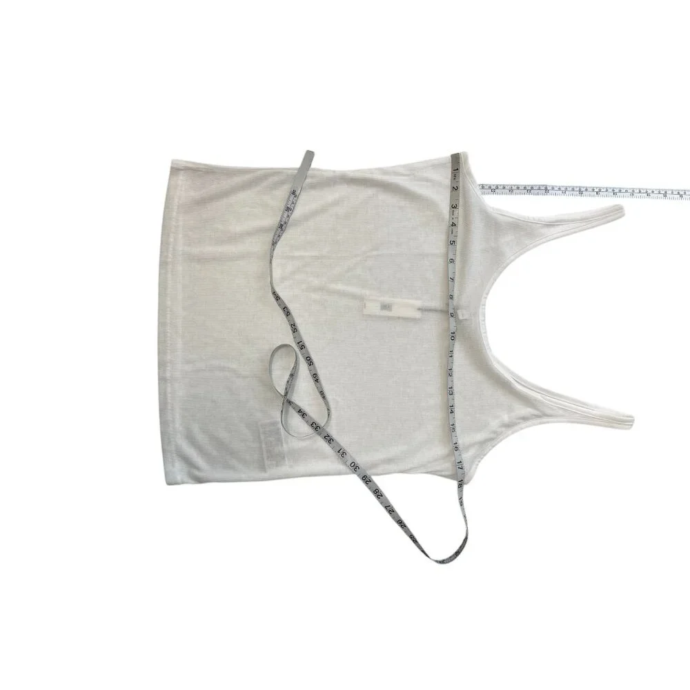 Banana Republic Womens Ribbed Tank Tops L Pink & White Cotton Blend Lightweight - Picture 6 of 8